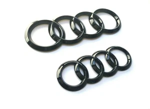 Juego de calcomanías emblema insignia delantera trasera negro brillante OEM Audi A6 A7 RS6 RS7 Q3 RSQ3 Q8 - Imagen 1 de 6