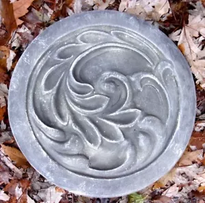Scroll plaque mold garden ornament stepping stone mould 12" x 3/4" thick - Picture 1 of 2