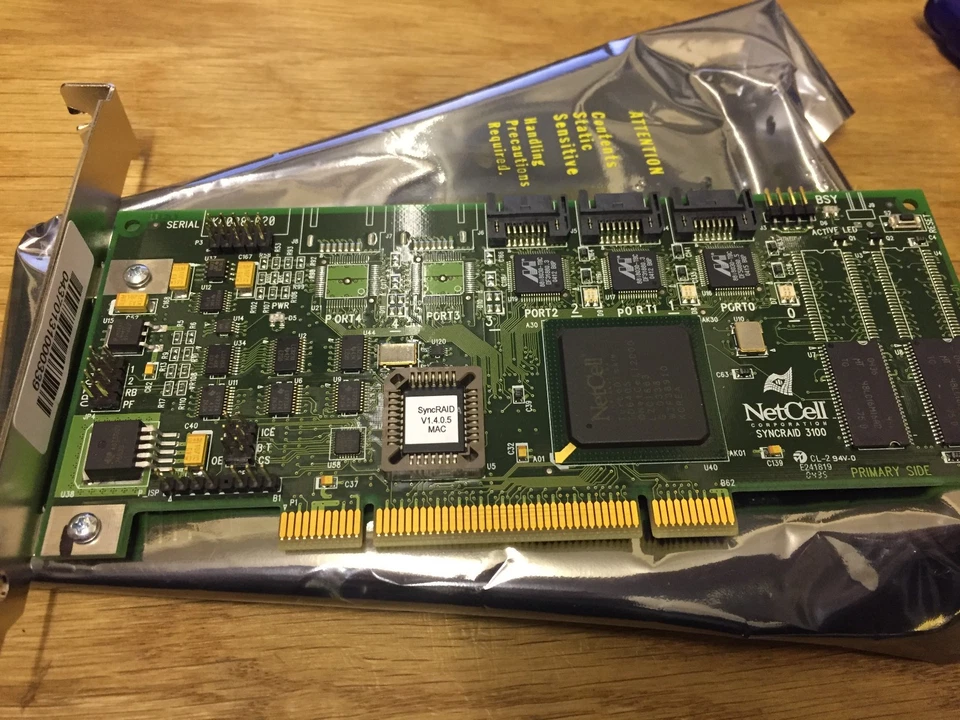 NETCELL SYNCRAID 3100 3 PORT SATA RAID Controller Card 64MB - Image 1 of 1