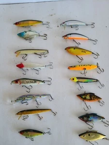 16 Assorted Crank Baits Used Very Good Used Condition - Picture 1 of 17