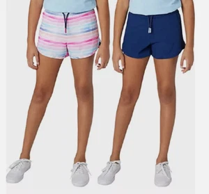 Eddie Bauer Youth Girl's 2 Pack Quick-Dry Lined Active Shorts (NAVY/MULTI ,M)NWT - Picture 1 of 1