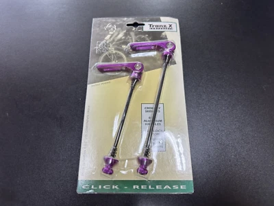 Juego de brochetas NOS TRANZ X vintage púrpura MTB QR liberación rápida bicicleta de montaña Foto 1 de 4