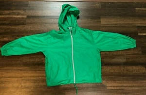Vintage 90s Pro Spirit Nylon Windbreaker Zip Up Jacket Hoodie Green L Large - Picture 1 of 5