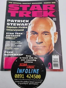 Star Trek Official Monthly Magazine #1 March 1995 1st Issue with Sticker - Picture 1 of 4