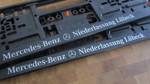 2x KFZ-Kennzeichenhalter 'Mercedes-Benz Niederlassung Lübeck' - Bild 1 von 2