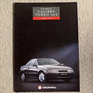 Vauxhall Calibra Turbo 4x4 1991 UK Market Preview Single Sheet Sales Brochure - Picture 1 of 2