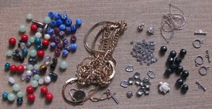 DESTASH Schmuckzubehör*Chevron Glas*Ohrring Creolen*Kügel*Schildkröte*Knebel*blau - Bild 1 von 6