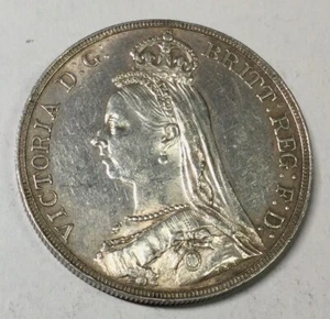 1887 Great Britain Jubilee Queen Victoria Crown Nice Coin Double G in REG #JK - Picture 1 of 2