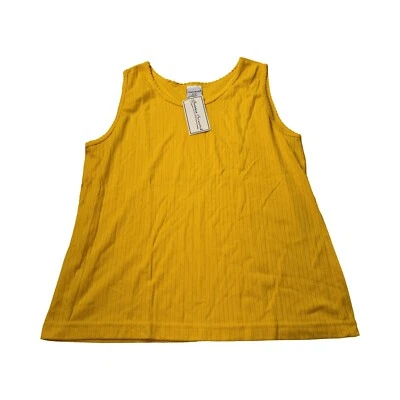 Bobbie Brooks Womens Tank Top XL Striped Yellow Vintage Y2K 90’s NEW - Image 1 of 4