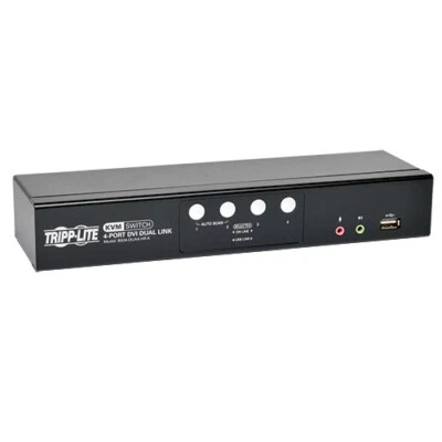 Tripp Lite 4-Port DVI Dual-Link USB KVM Switch with Audio and Cables - Image 1 of 4