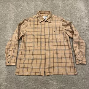 Camisa Pendleton Vintage Para Hombre Grande Beige Cuadros 100% Lana Cremallera Completa Exterior* - Imagen 1 de 14