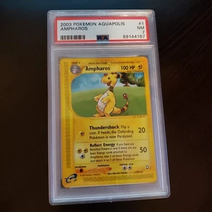 Tarjeta Pokémon Ampharos PSA 7 Aquapolis serie E casi nueva rara - Imagen 1 de 1