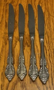 4 Abendessen Messer Oneida Community BRAHMS Edelstahl 9 Zoll - Bild 1 von 2