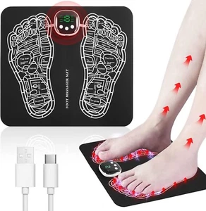 NEW! EMS Foot Massager Mat/Pad with 8 Modes 19 Intensity Levels for Pain Relief - Picture 1 of 9