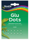 Blu Tak Glu Dots Removable Clear Double Sided Sticky 64 Dots BOSTIK Glue Tack