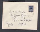 TURKEY 1920's  7&1/2PI SOLO FRANKING CRESCENT & STAR COVER TO ISLE OF WIGHT UK