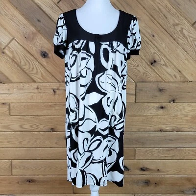 Tiana B. Womens Tunic Dress Scoop Neck Short Sleeve Floral Size Large - Image 1 of 4