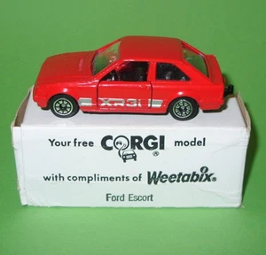Corgi Juniors / Ford Escort XR3i in Weetabix Mail Order Box - Picture 1 of 12
