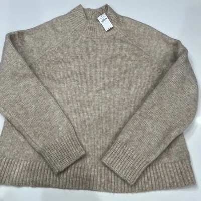 Banana Republic... Suéter Cuello Simulado Mezcla Lana Tostado Natural... Talla S... Nuevo con Etiquetas Foto 1 de 4