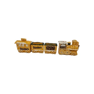 Pittsburgh Steelers Resin 4 Piece NFL FOREVER Decorative Train Set - Cool - Picture 1 of 6