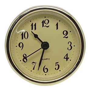 61mm (B) Quartz Replacement Gold Bezel Clock Insert Arabic Numerals 57-59mm Hole - Picture 1 of 2