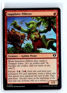 FOIL Impulsive Pilferer Commander Masters – MTG Magic the Gathering Card - Picture 1 of 5