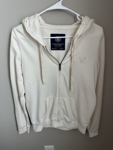 OFF WHITE Felpa con cappuccio e zip American Eagle donna taglia M