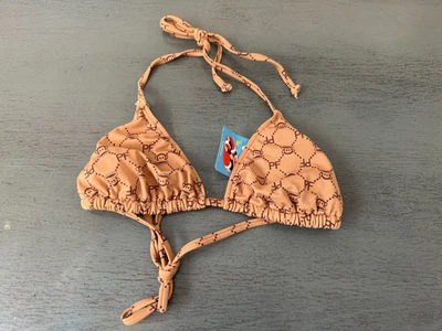 NWT  Brown PAUL FRANK Swimsuit Bikini Top Size small - Image 1 of 3