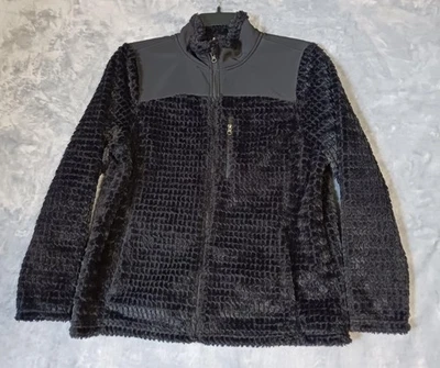 Made for Life Jacket Womens Large Black Full Zip Textured Fleece Pockets Winter - Image 1 of 4