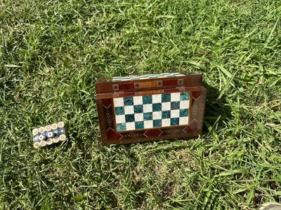 3 in 1 Board Games - Chess , Backgammon , Checkers - New Year Game Set - Wooden - Image 1 of 4