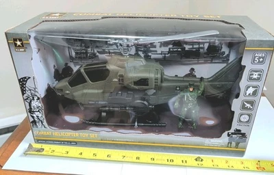 Juego de juguetes de helicóptero del ejército de Estados Unidos - Producto con licencia oficial del ejército de Estados Unidos Nuevo en caja Foto 1 de 4
