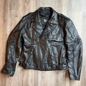 Xelement Men’s Leather Motorcycle Jacket XL Zip-Out Liner Black Biker - Bild 1 von 17