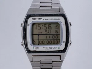 Seiko A714 500A Running Man 1982 Vintage Digital Watch - Foto 1 di 8