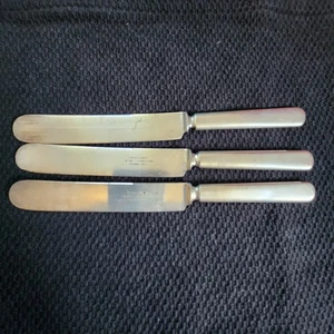 Frank Carey seltenes 3er Set Tafelmesser Silberbesteck Garantie 12 DWT Libanon Ohio - Bild 1 von 4