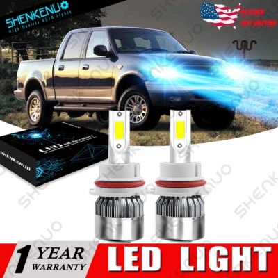Kit de faros LED 9007 8000K bombillas de haz alto bajo para Ford F150 97-2003 F250 97-2004 Foto 1 de 4