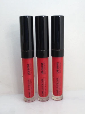 MAKE UP FOR EVER LAB SHINE STAR COLLECTION PEARLY LIP GLOSS S12 0.09 OZ NWOB 3PC - Image 1 of 4