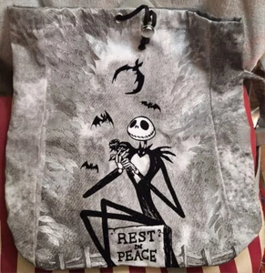 DISNEY Jack Rest in Peace The Nightmare Before Christmas Backpack / Tote NWT - Picture 1 of 2