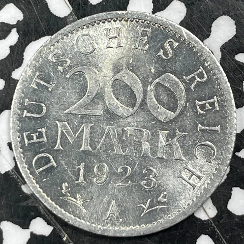 1923-A Germany 200 Mark (15 Available) High Grade! Beautiful! (1 Coin Only) Cover