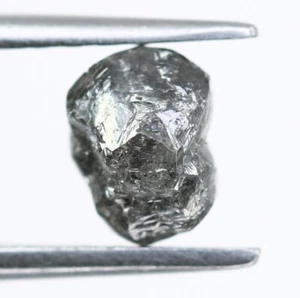 Diamante de corte irregular natural de sal y pimienta de 1,25 quilates para regalo de mamá - Imagen 1 de 7