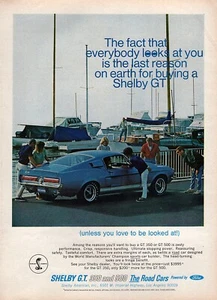 1967 Shelby Cobra GT-500 Mustang "Everybody Looks" Original Color Ad - Picture 1 of 1
