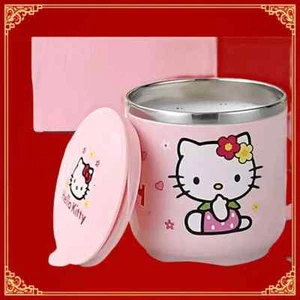 Hello Kitty Stainless Steel Coffee Mug with Handle & Lid -9.47 oz - NEW - Picture 1 of 4