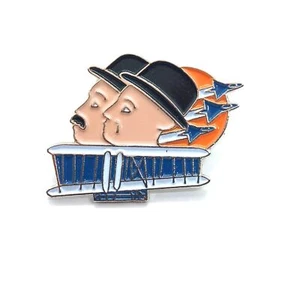 Wright Brothers Airplane Pin Dayton OH Aviation History Enamel Brooch - Picture 1 of 3