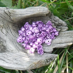90 Beads Flowers / Roses Metal Aluminum 6 mm (Mauve) - Picture 1 of 1