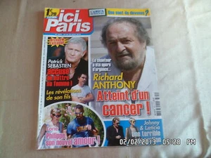 ICI PARIS N°3399 24 AOUT 2010 RICHARD ANTHONY PATRICK SEBASTIEN LORIE D65 - Imagen 1 de 1