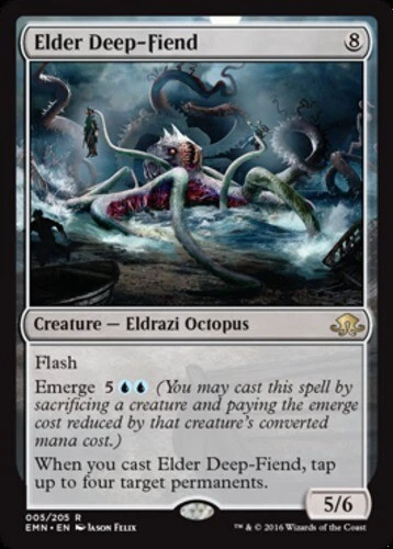 Elder Deep-Fiend ~ Moderately Played Eldritch Moon MTG Magic UltimateMTG Colorle - Image 1 of 1