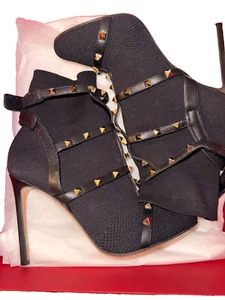valentino rockstud booties black and gold sz 40 - Picture 1 of 10
