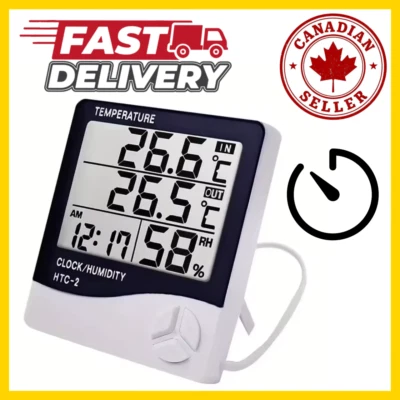 LCD Digital Temperature & Humidity Meter Indoor/Outdoor Thermometer Hygrometer - Image 1 of 4