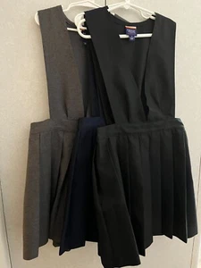 lot of 3 French toast girl uniform jumpers navy black gray size 7 - Picture 1 of 5