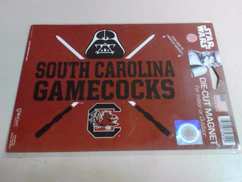 NCAA SOUTH CAROLINA GAMECOCKS / STAR WARS DIE-CUT MAGNET 6"X 7"  NEW NIP NICE ! Cover