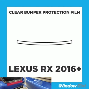 For Lexus RX 16+ Rear Bumper CLEAR Scratch Guard Paint Protection Film - Bild 1 von 3
